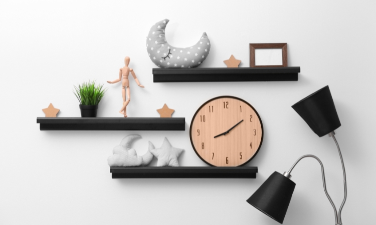 install floating shelves