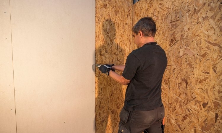 Gypsum board partition wall installation