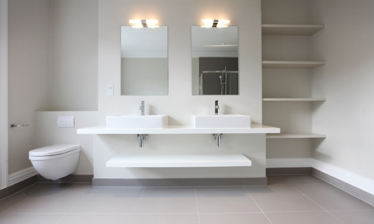 install a bathroom shelf