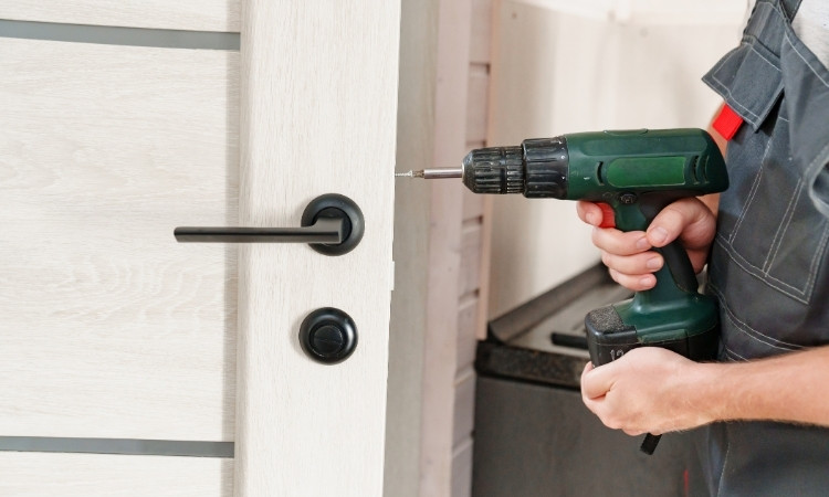 toilet door installation